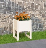 vidaXL Plantenbak 40x40x52,5 cm massief grenenhout wit