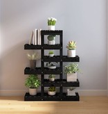 VidaXL Plantenstandaard 85x25x109,5 cm massief grenenhout zwart