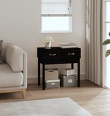 VidaXL Wandtafel 76,5x40x75 cm massief grenenhout zwart