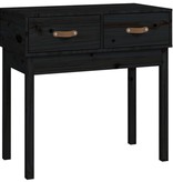 VidaXL Wandtafel 76,5x40x75 cm massief grenenhout zwart