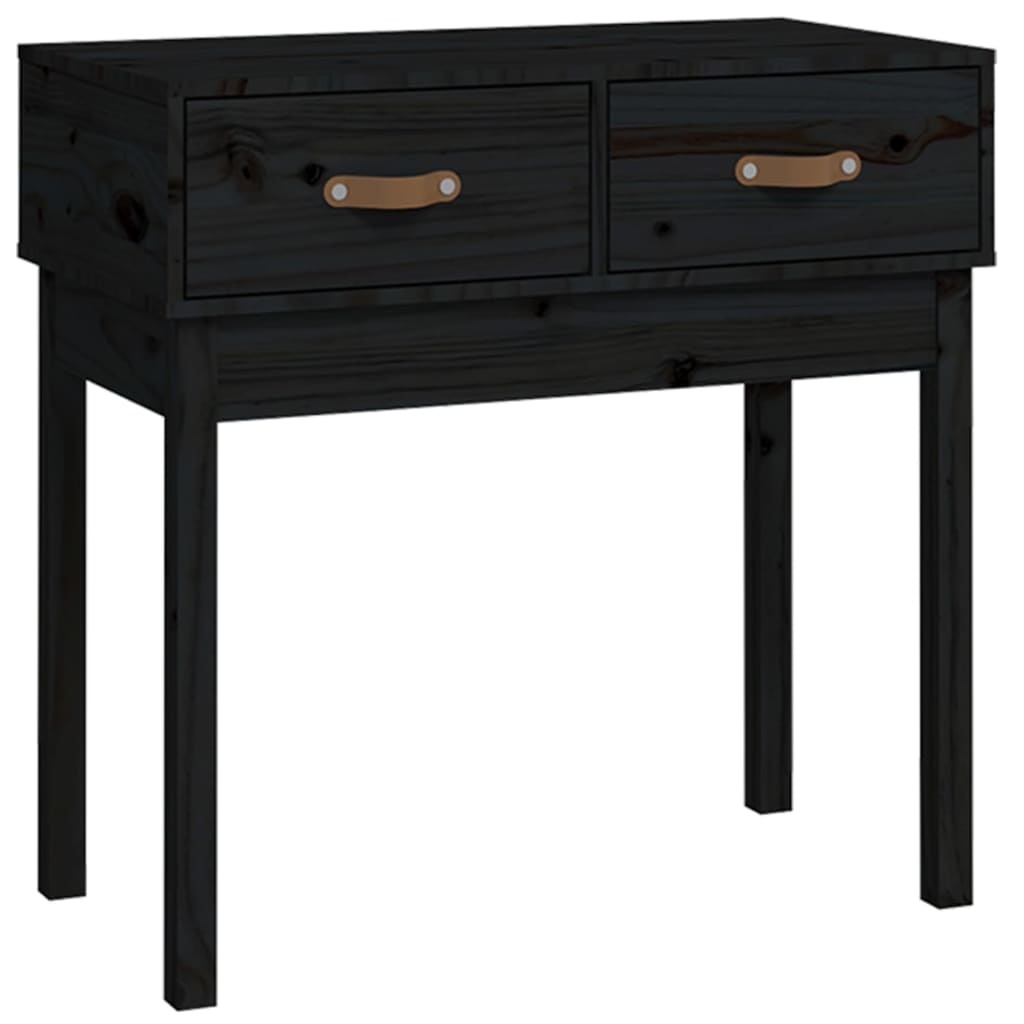 VidaXL Wandtafel 76,5x40x75 cm massief grenenhout zwart