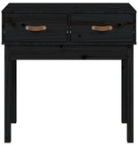 VidaXL Wandtafel 76,5x40x75 cm massief grenenhout zwart