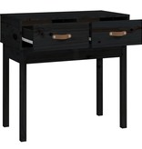 VidaXL Wandtafel 76,5x40x75 cm massief grenenhout zwart