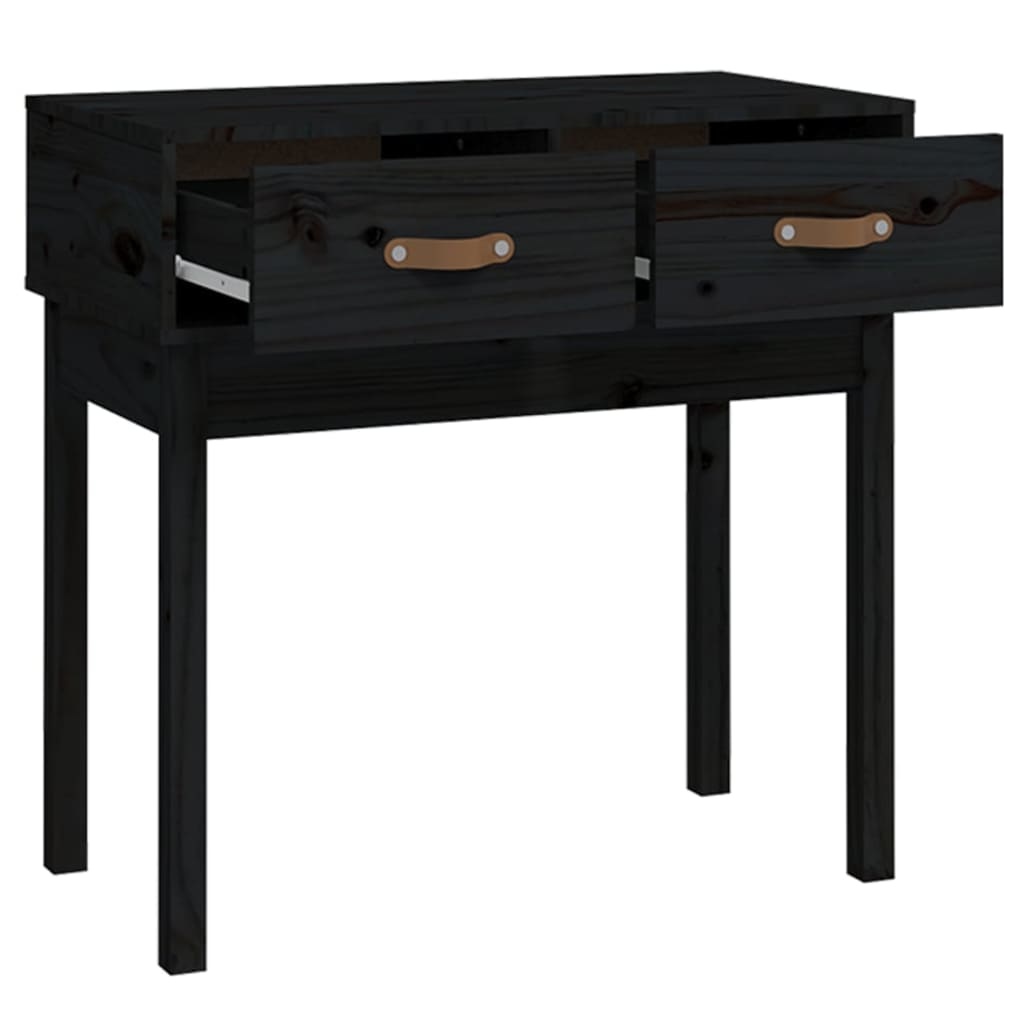 VidaXL Wandtafel 76,5x40x75 cm massief grenenhout zwart