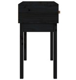 VidaXL Wandtafel 76,5x40x75 cm massief grenenhout zwart