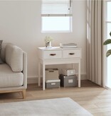 VidaXL Wandtafel 76,5x40x75 cm massief grenenhout wit