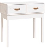 VidaXL Wandtafel 76,5x40x75 cm massief grenenhout wit