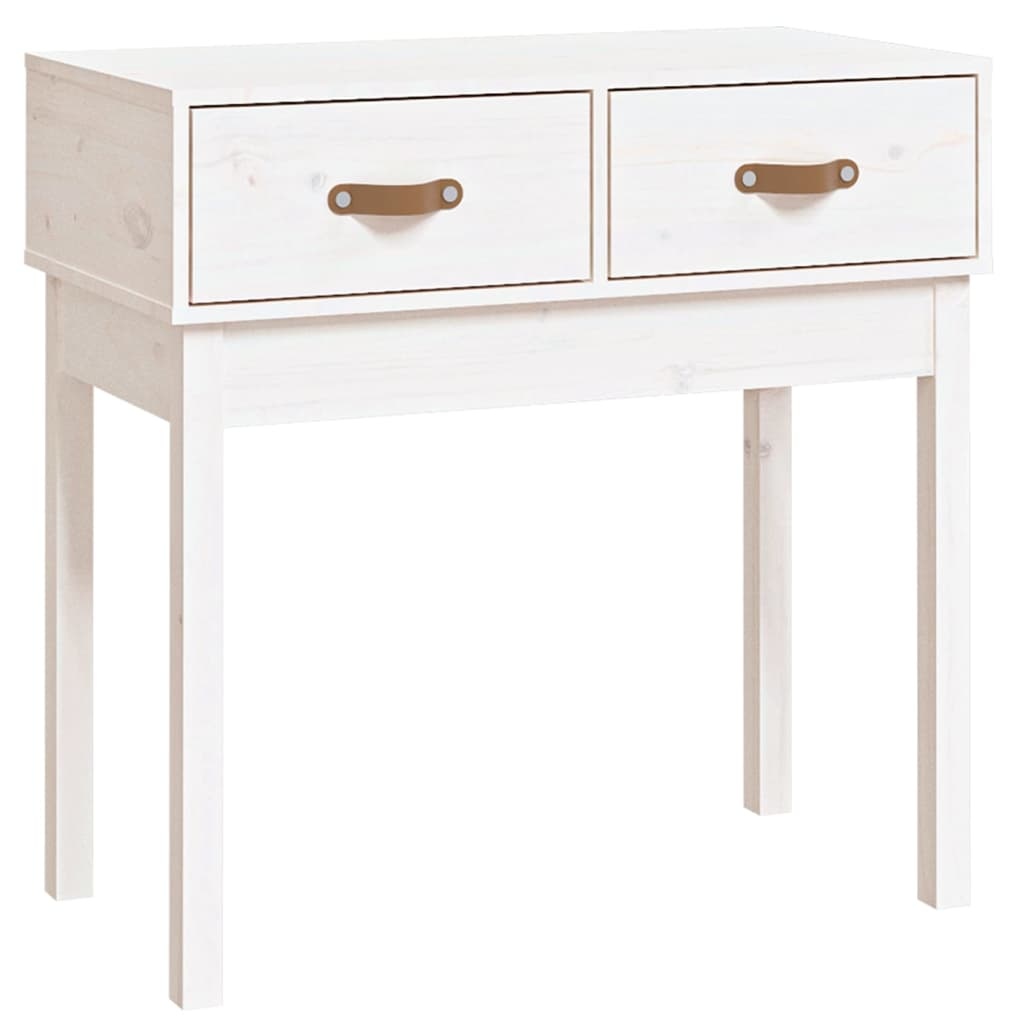 VidaXL Wandtafel 76,5x40x75 cm massief grenenhout wit