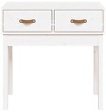 VidaXL Wandtafel 76,5x40x75 cm massief grenenhout wit