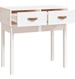 VidaXL Wandtafel 76,5x40x75 cm massief grenenhout wit