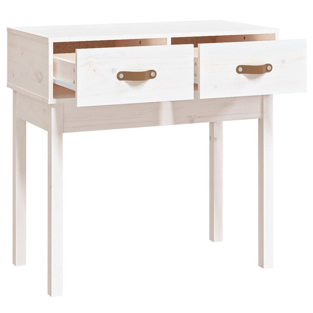 VidaXL Wandtafel 76,5x40x75 cm massief grenenhout wit