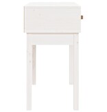 VidaXL Wandtafel 76,5x40x75 cm massief grenenhout wit