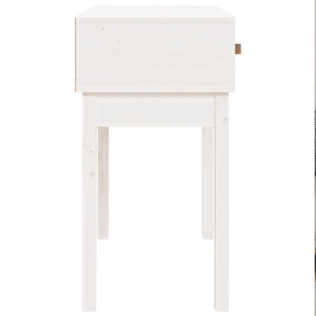 VidaXL Wandtafel 76,5x40x75 cm massief grenenhout wit