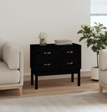 VidaXL Wandkast 90x40x78 cm massief grenenhout zwart