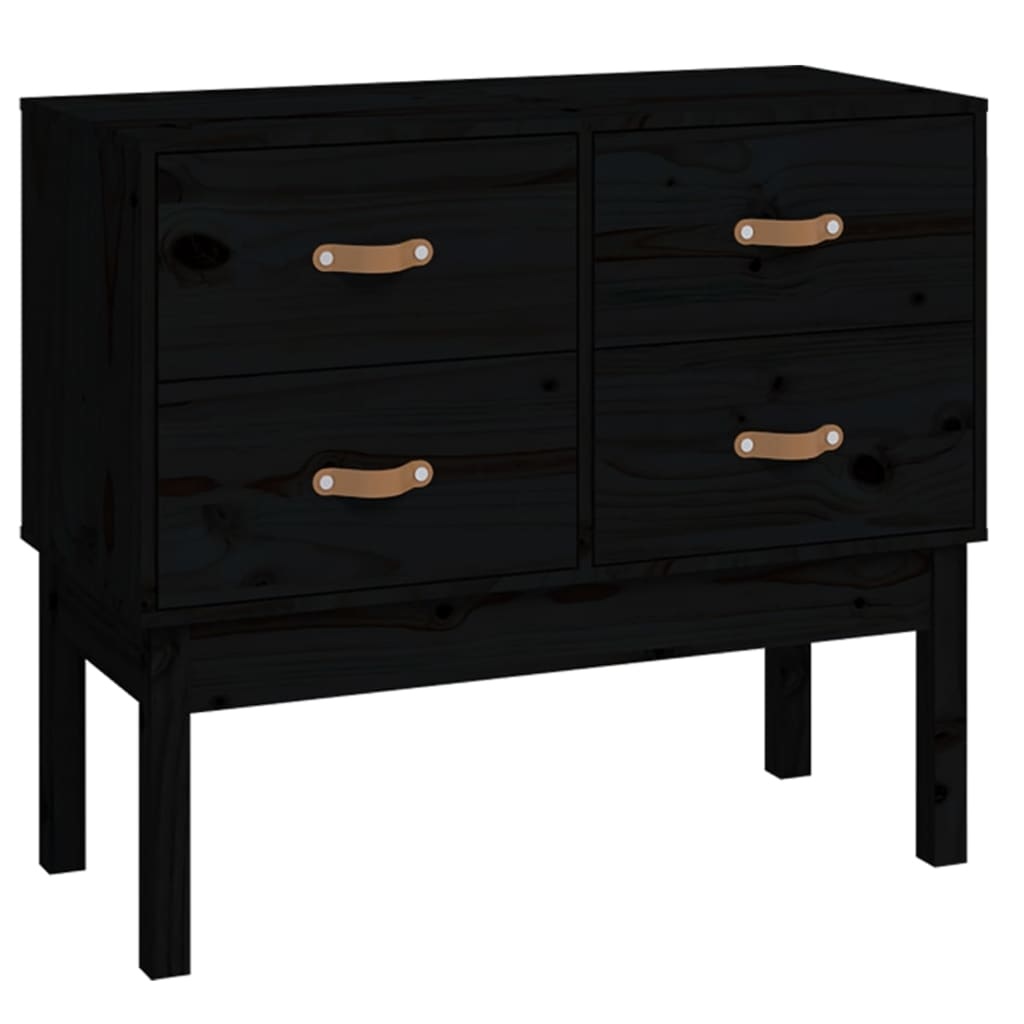 VidaXL Wandkast 90x40x78 cm massief grenenhout zwart