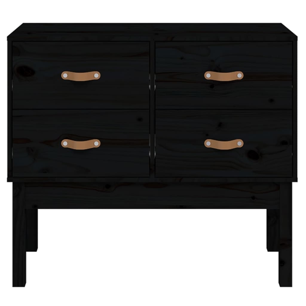 VidaXL Wandkast 90x40x78 cm massief grenenhout zwart