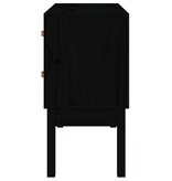 VidaXL Wandkast 90x40x78 cm massief grenenhout zwart