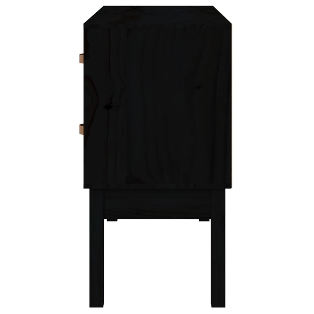 VidaXL Wandkast 90x40x78 cm massief grenenhout zwart