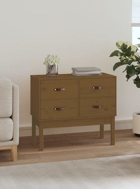 VidaXL Wandkast 90x40x78 cm massief grenenhout honingbruin