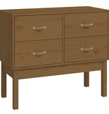VidaXL Wandkast 90x40x78 cm massief grenenhout honingbruin