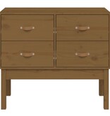VidaXL Wandkast 90x40x78 cm massief grenenhout honingbruin