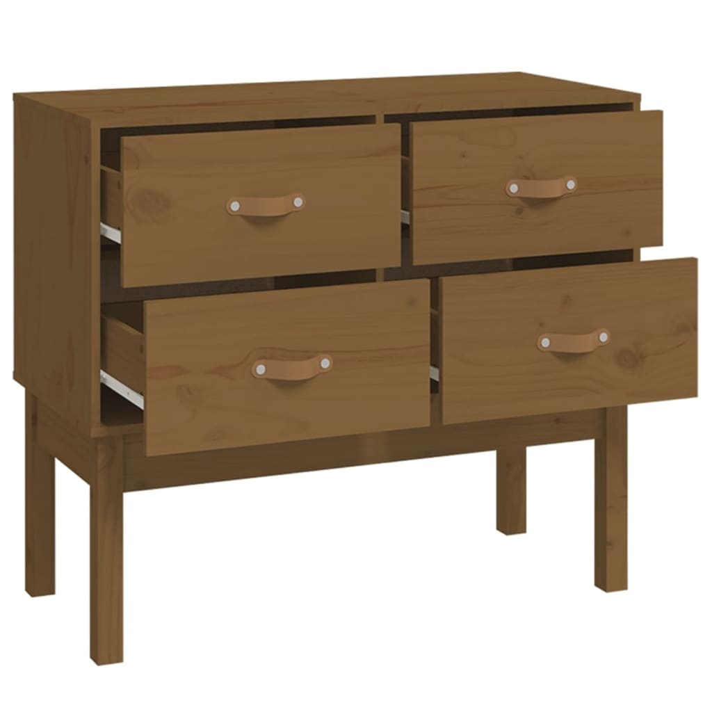VidaXL Wandkast 90x40x78 cm massief grenenhout honingbruin