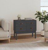 VidaXL Wandkast 90x40x78 cm massief grenenhout grijs