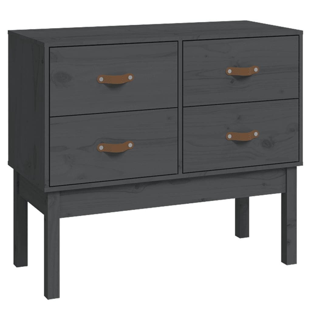 VidaXL Wandkast 90x40x78 cm massief grenenhout grijs