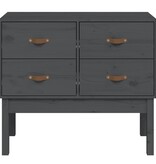 VidaXL Wandkast 90x40x78 cm massief grenenhout grijs