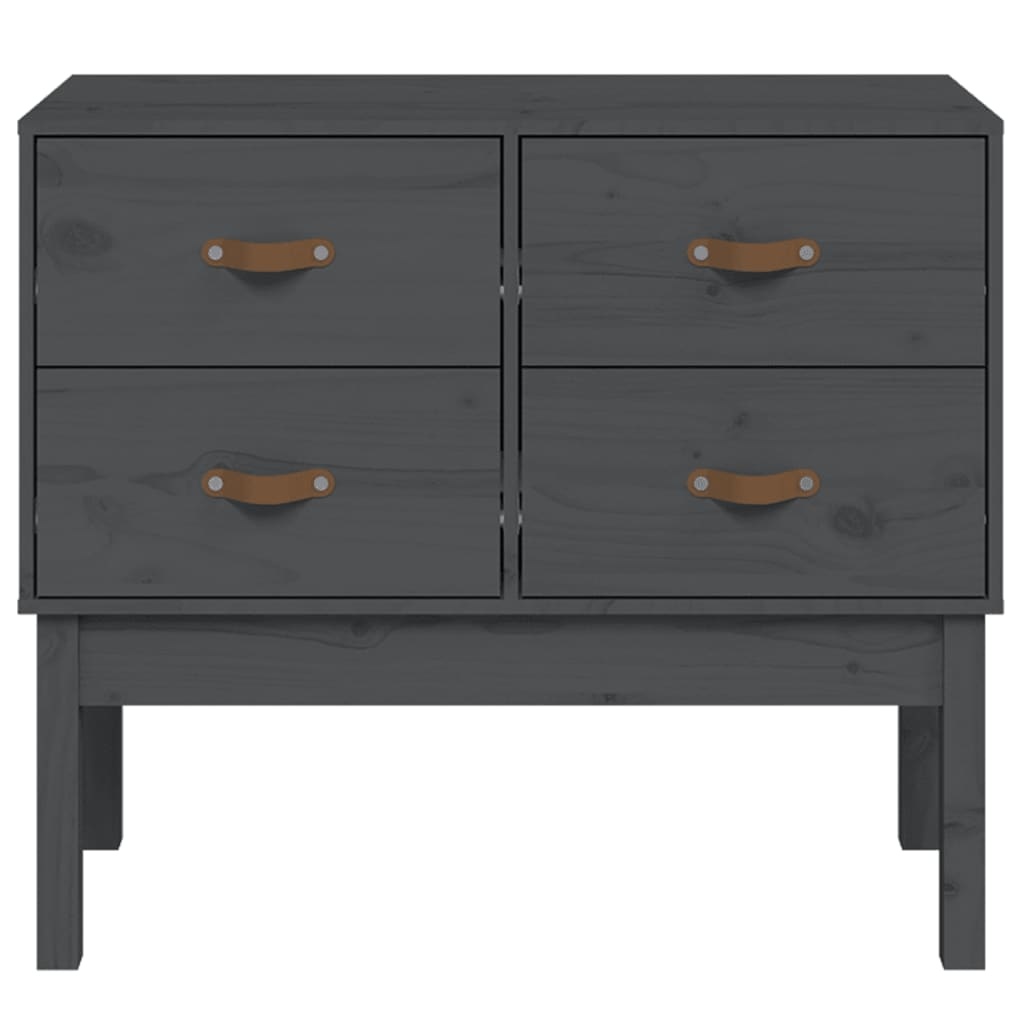VidaXL Wandkast 90x40x78 cm massief grenenhout grijs