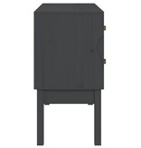 VidaXL Wandkast 90x40x78 cm massief grenenhout grijs