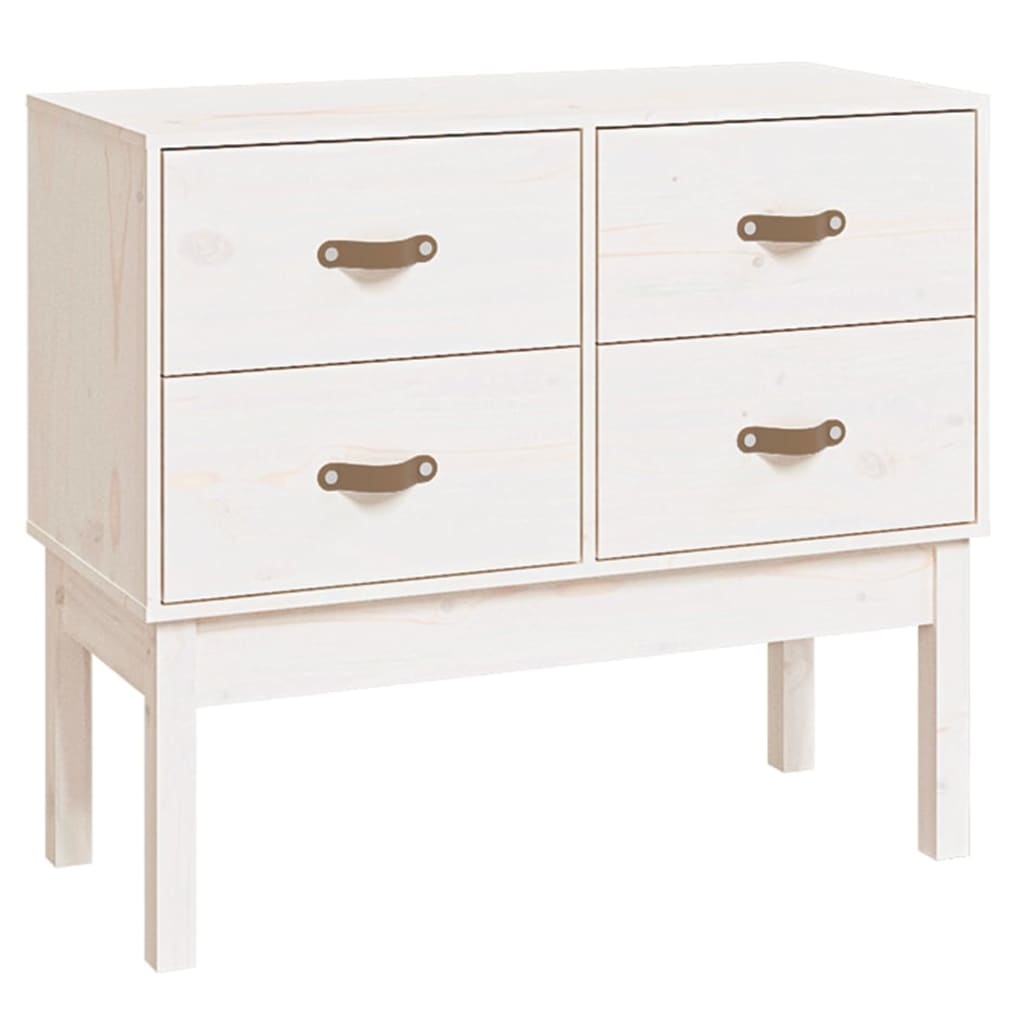VidaXL Wandkast 90x40x78 cm massief grenenhout wit
