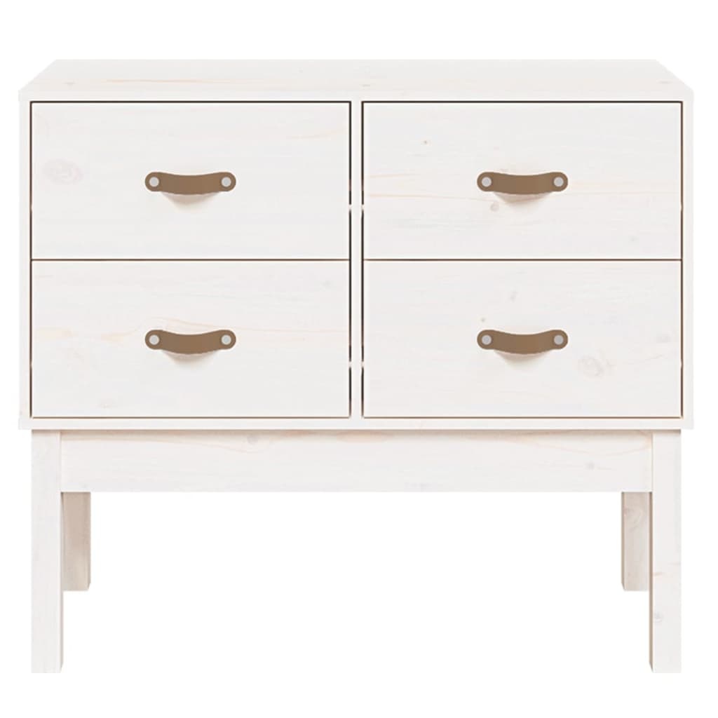 VidaXL Wandkast 90x40x78 cm massief grenenhout wit