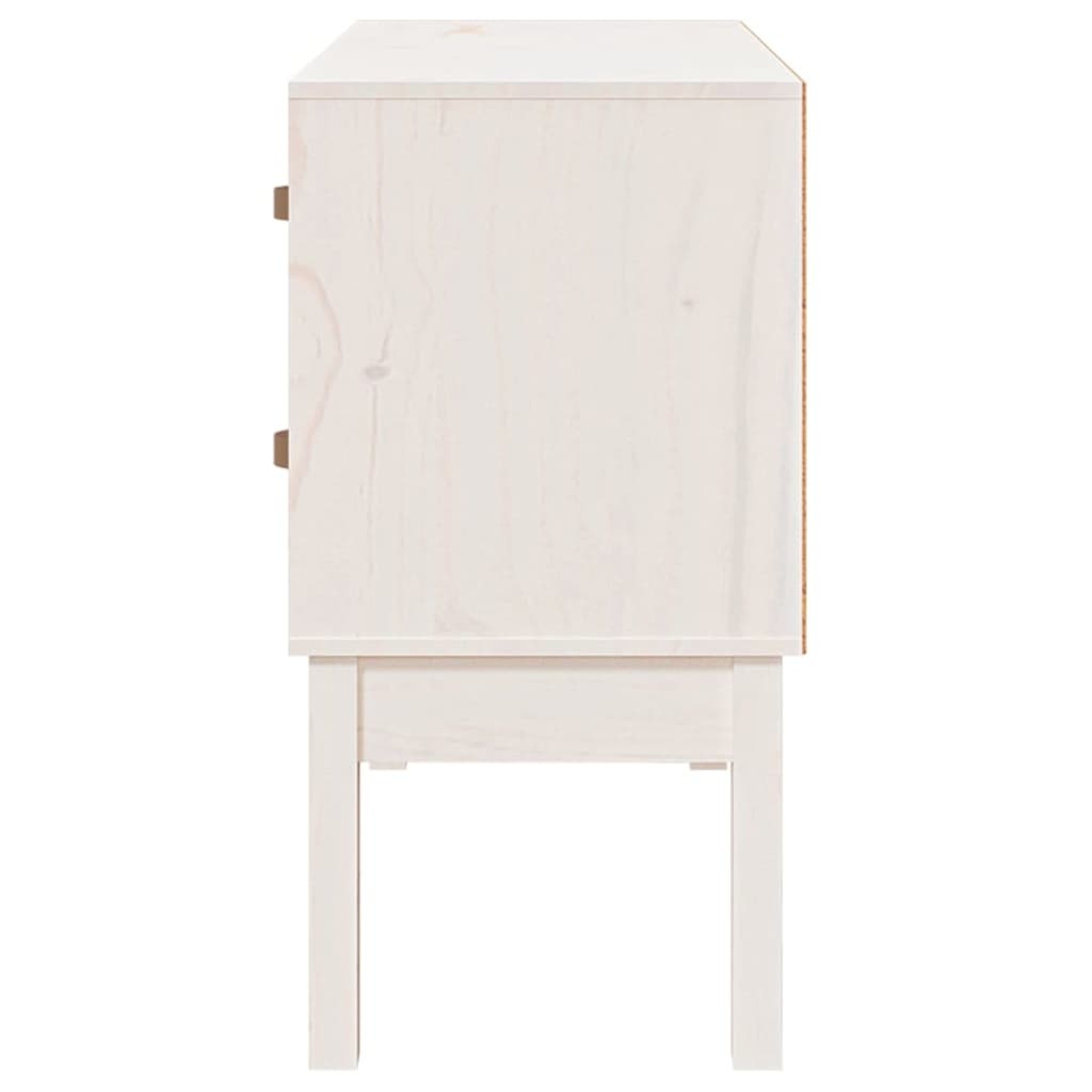 VidaXL Wandkast 90x40x78 cm massief grenenhout wit