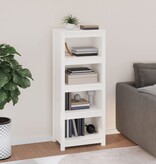 VidaXL Boekenkast 50x35x125,5 cm massief grenenhout wit