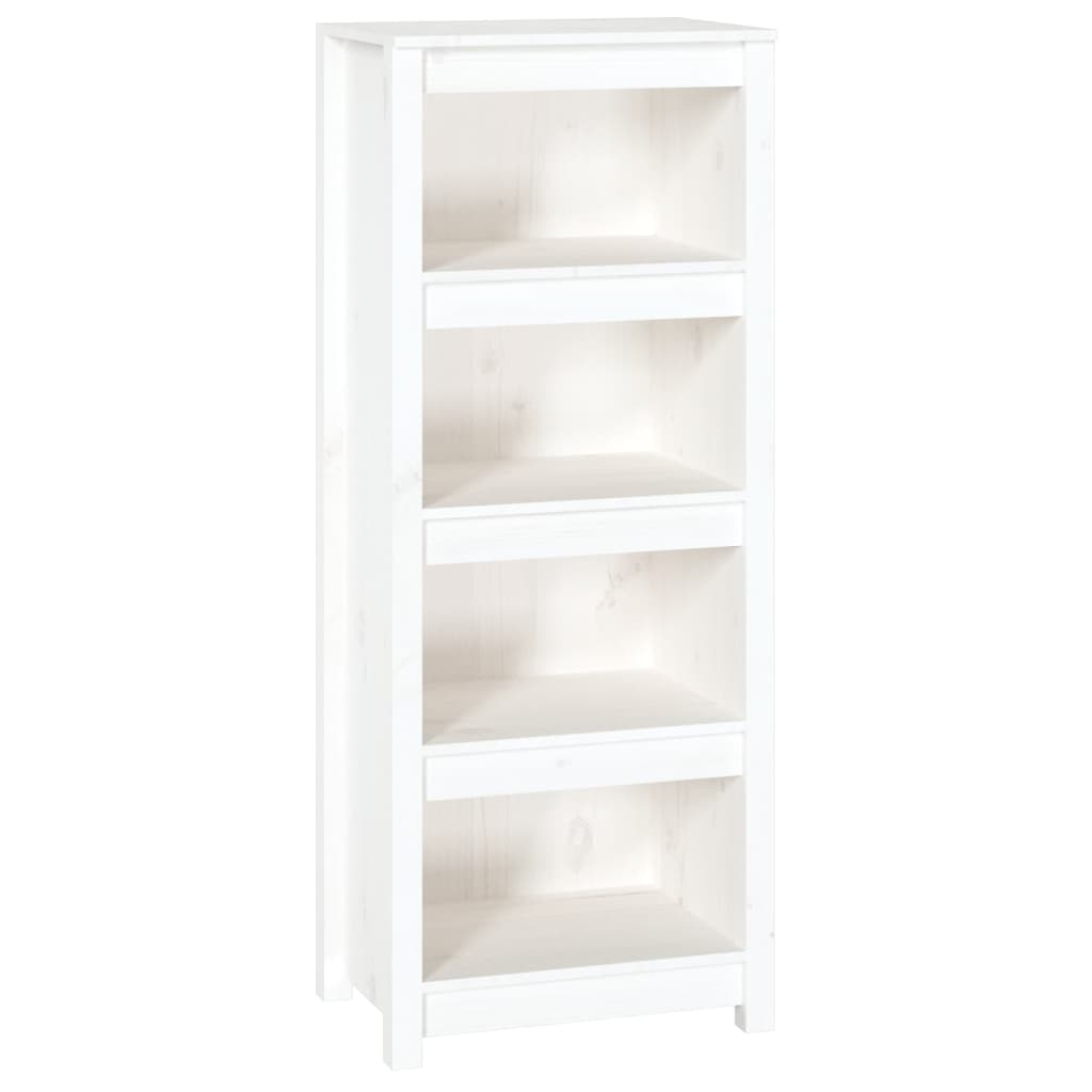VidaXL Boekenkast 50x35x125,5 cm massief grenenhout wit