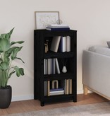 VidaXL Boekenkast 50x35x97 cm massief grenenhout zwart