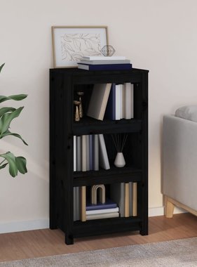 VidaXL Boekenkast 50x35x97 cm massief grenenhout zwart