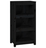 VidaXL Boekenkast 50x35x97 cm massief grenenhout zwart