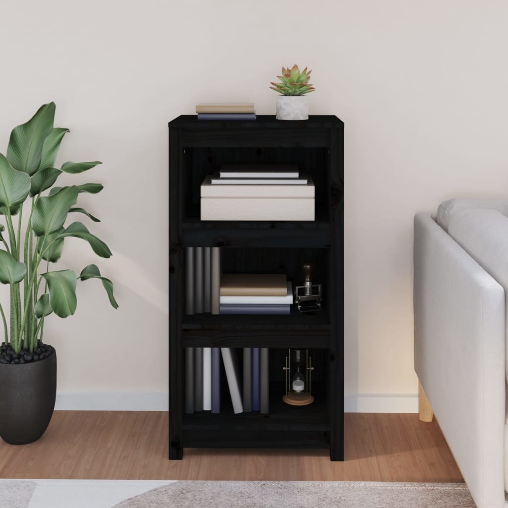 VidaXL Boekenkast 50x35x97 cm massief grenenhout zwart