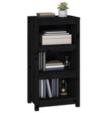 VidaXL Boekenkast 50x35x97 cm massief grenenhout zwart