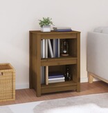 VidaXL Boekenkast 50x35x68 cm massief grenenhout honingbruin
