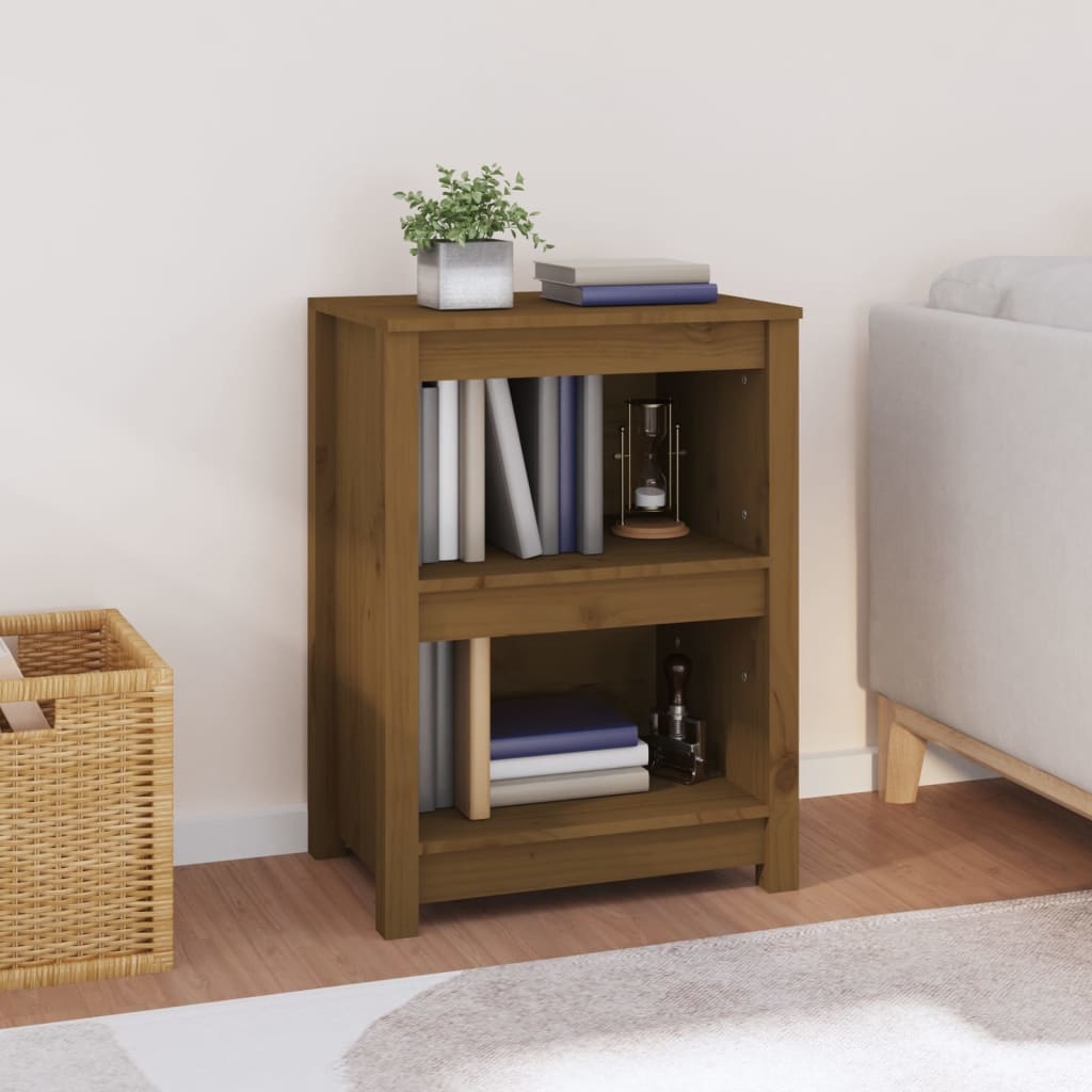 VidaXL Boekenkast 50x35x68 cm massief grenenhout honingbruin