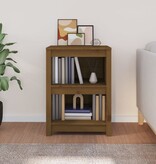 VidaXL Boekenkast 50x35x68 cm massief grenenhout honingbruin
