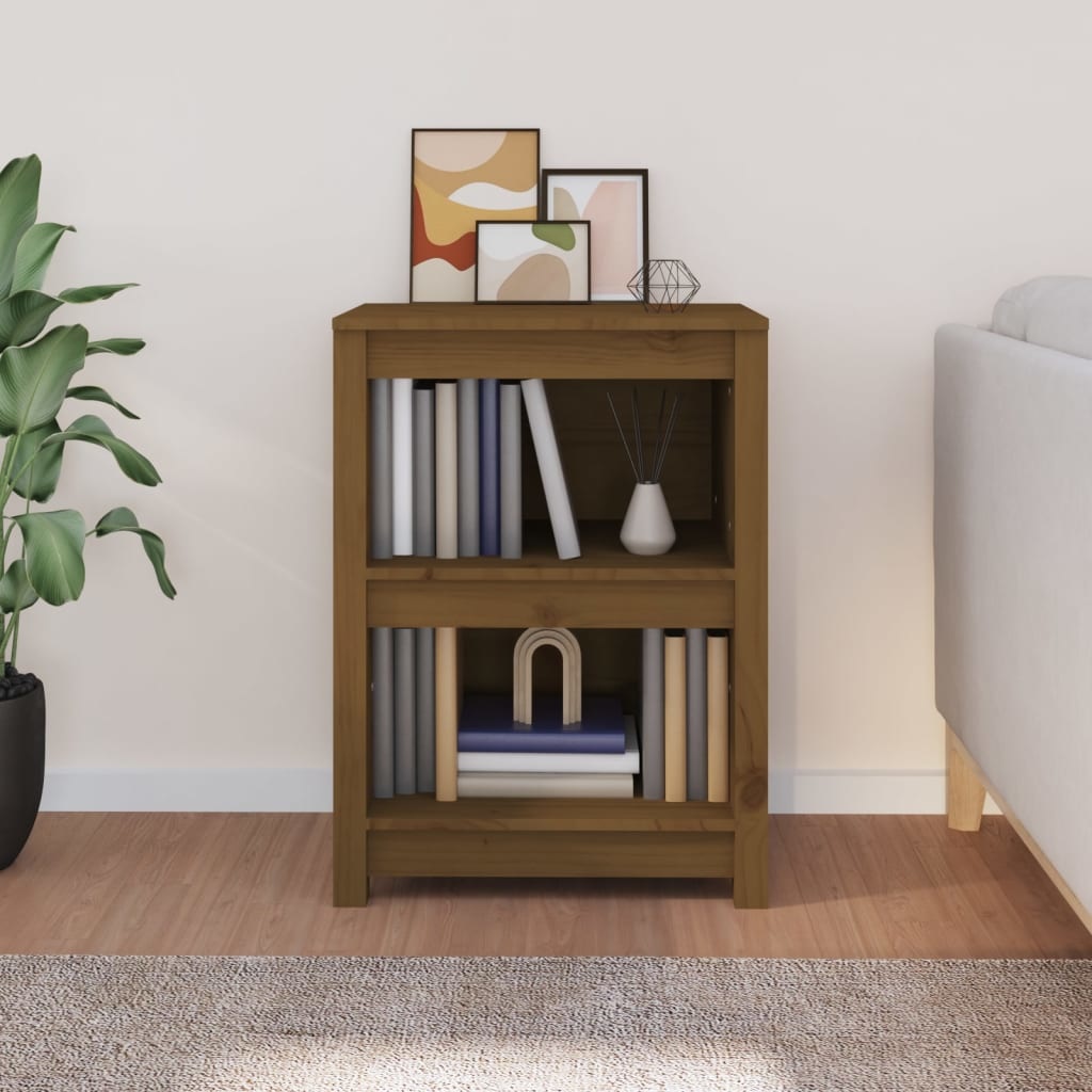 VidaXL Boekenkast 50x35x68 cm massief grenenhout honingbruin