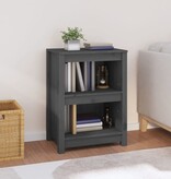 VidaXL Boekenkast 50x35x68 cm massief grenenhout grijs
