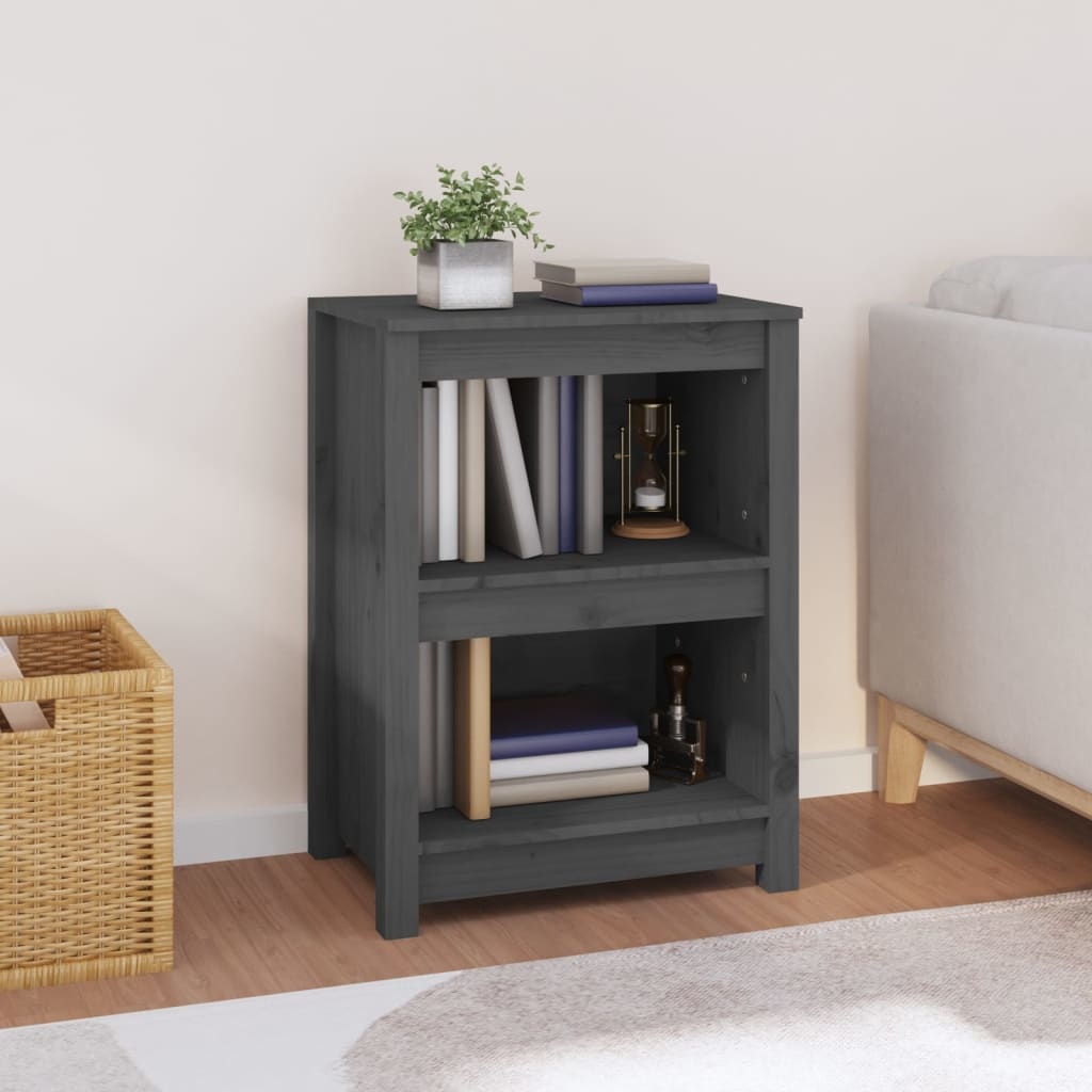 VidaXL Boekenkast 50x35x68 cm massief grenenhout grijs
