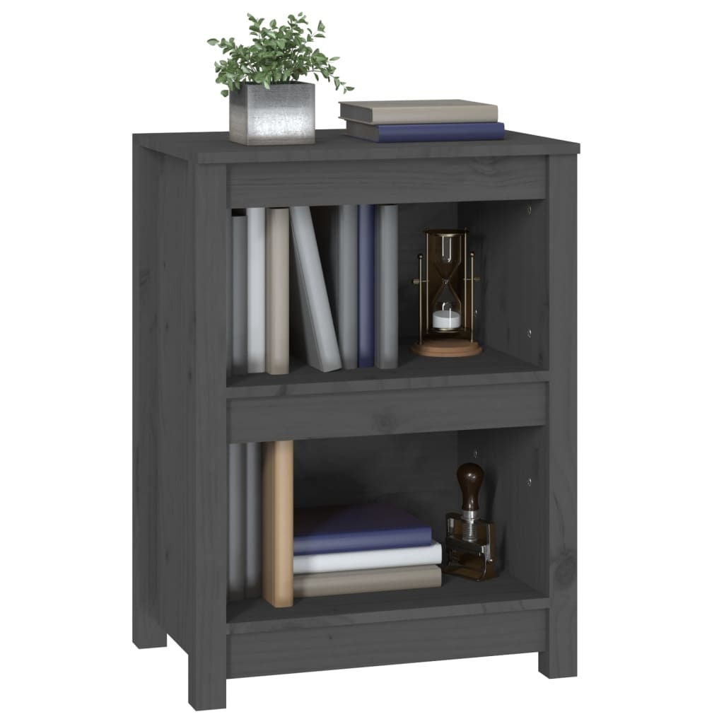 VidaXL Boekenkast 50x35x68 cm massief grenenhout grijs
