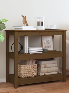 VidaXL Wandtafel 80x40x74 cm massief grenenhout honingbruin