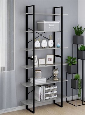 VidaXL Hoge kast 100x30x210 cm bewerkt hout grijs sonoma eikenkleurig